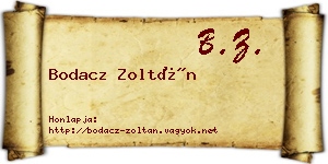Bodacz Zoltán névjegykártya