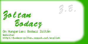 zoltan bodacz business card